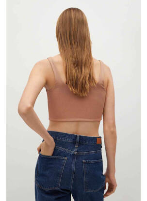 Débardeur marron MANGO femme