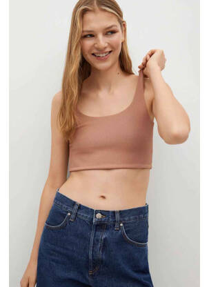 Débardeur marron MANGO femme