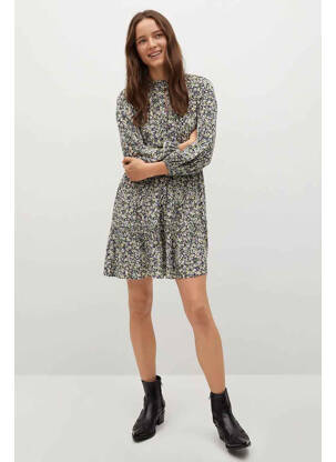 Robe courte vert MANGO pour femme