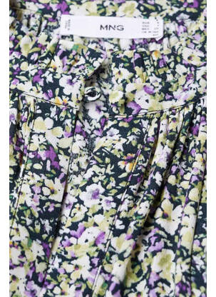 Robe courte vert MANGO femme