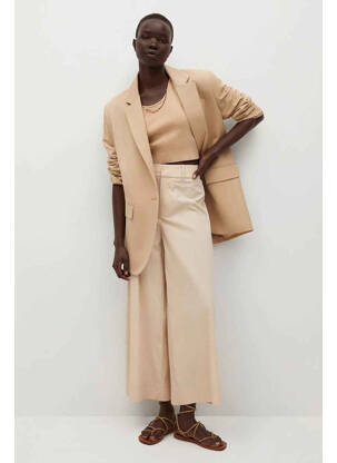 Pantalon droit beige MANGO femme