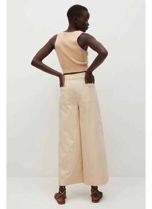 Pantalon droit beige MANGO femme