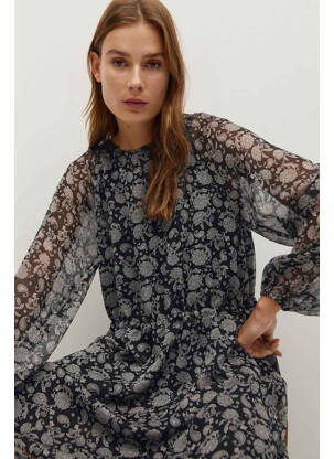 Robe courte noir MANGO femme