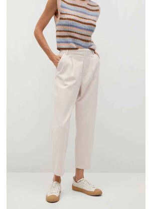 Pantalon 7/8 beige MANGO femme