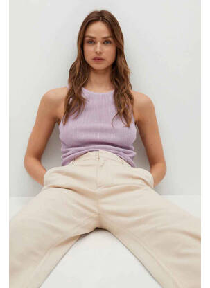 Débardeur violet MANGO femme