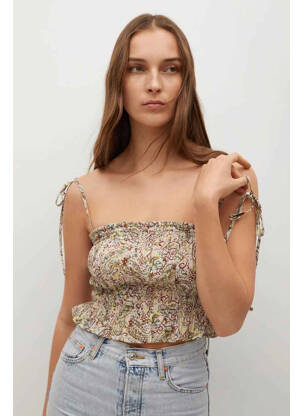 Top marron MANGO femme