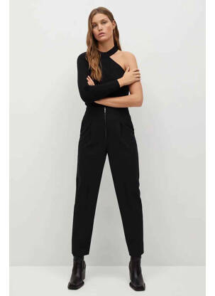 Pantalon droit noir MANGO femme