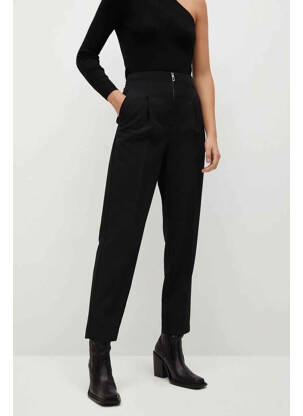 Pantalon droit noir MANGO femme