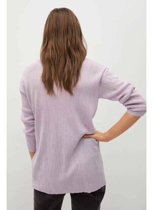 Gilet manches longues violet MANGO femme