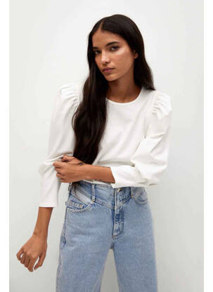 T-shirt blanc MANGO pour femme