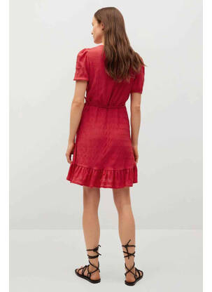 Robe courte rouge MANGO pour femme