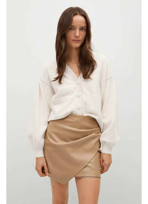 Gilet manches longues beige MANGO pour femme