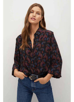 Chemisier noir MANGO femme