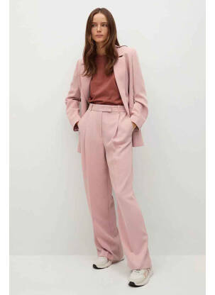 Pantalon large rose MANGO pour femme