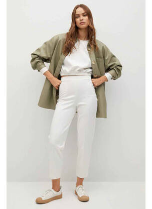 Pantalon 7/8 blanc MANGO femme