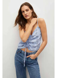 Top bleu MANGO femme
