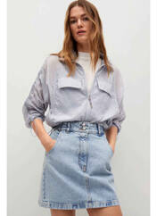 Jupe courte bleu MANGO pour femme seconde vue