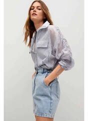 Jupe courte bleu MANGO pour femme seconde vue