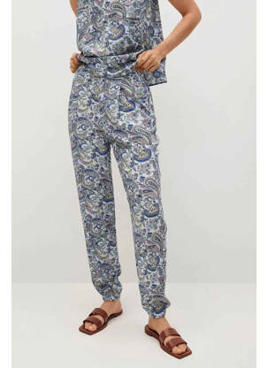 Pantalon droit bleu MANGO femme