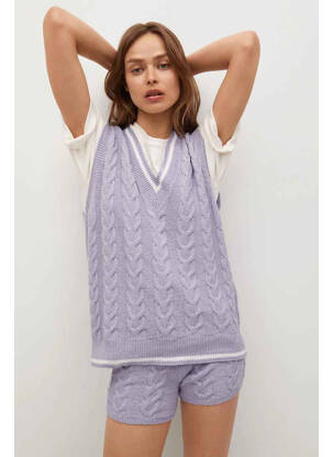 Pull violet MANGO femme
