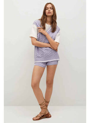 Pull violet MANGO femme