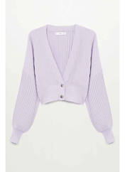 Gilet manches longues violet MANGO pour femme seconde vue