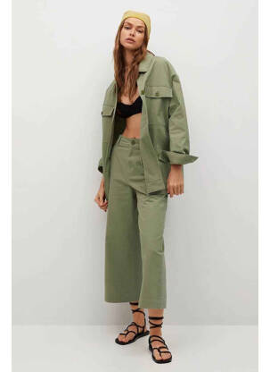 Pantalon flare beige MANGO femme