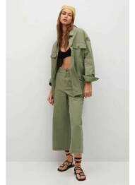 Pantalon flare beige MANGO femme