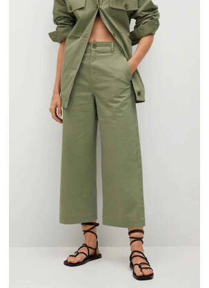 Pantalon flare beige MANGO femme