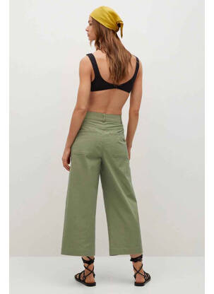 Pantalon flare beige MANGO femme