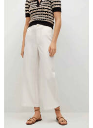 Pantalon droit blanc MANGO femme