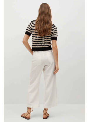 Pantalon droit blanc MANGO femme