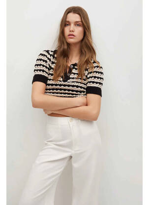 Pantalon droit blanc MANGO femme
