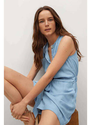 Combishort bleu MANGO femme