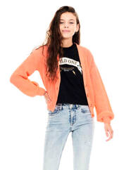 Gilet manches longues orange GARCIA pour fille seconde vue
