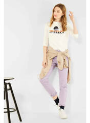 T-shirt beige STREET ONE pour femme seconde vue
