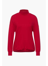 Pull col roulé rouge STREET ONE femme