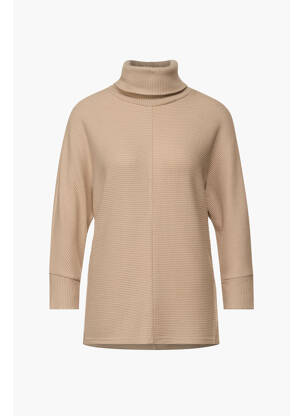 Pull col roulé beige STREET ONE pour femme
