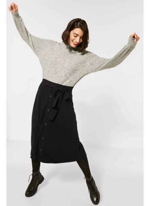 Jupe mi-longue noir STREET ONE femme