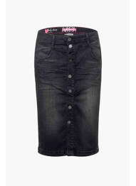 Jupe mi-longue noir STREET ONE femme