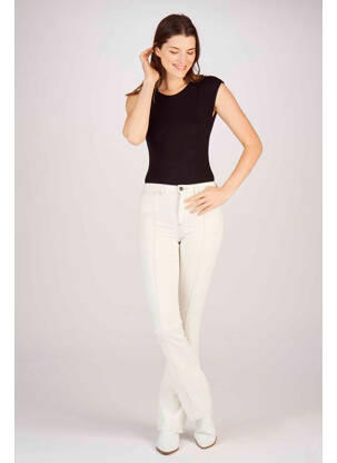 Jean coupe flare beige ASTRID BLACK LABEL femme