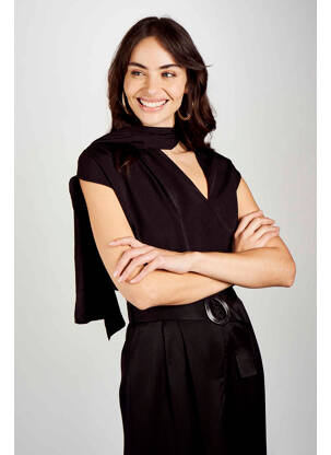 Chemisier noir ASTRID BLACK LABEL femme