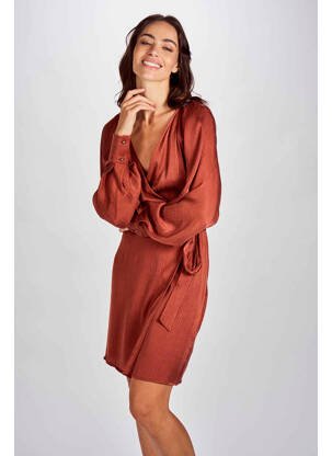 Robe courte marron ASTRID BLACK LABEL femme