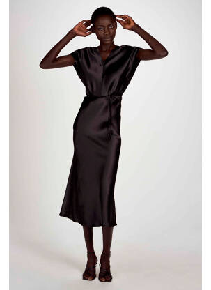 Robe mi-longue noir ASTRID BLACK LABEL femme