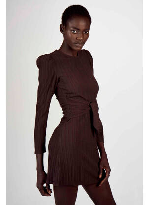 Robe courte marron ASTRID BLACK LABEL femme