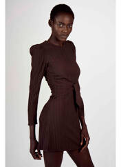 Robe courte marron ASTRID BLACK LABEL pour femme seconde vue