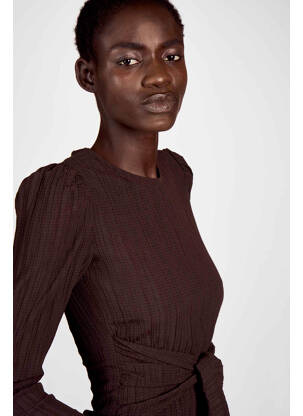 Robe courte marron ASTRID BLACK LABEL femme