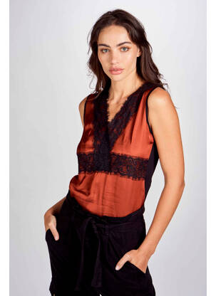 Chemisier marron ASTRID BLACK LABEL femme