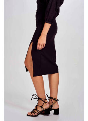 Jupe mi-longue noir ASTRID BLACK LABEL femme
