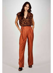 Pantalon flare marron ASTRID BLACK LABEL pour femme seconde vue
